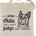 Pet Studio Art Don't Judge My Dog Tote Bag