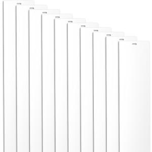 10 Pack White Vertical Blind Replacement Slats, Curved Smooth, 82.68" x 3.50", Easy Install, UV Resistant Vertical Window Blinds for Doors and Windows