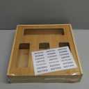 SpaceAid Bag Storage Organizer for Kitchen Drawer, Bamboo Organizer, Compatible with Gallon, Quart, Sandwich and Snack Variety Size Bag (1 Box 4 Slots) (Natural, 3"H)