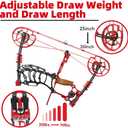 Compound Bow Set 30-70 LBS Adjustable Dual-Use Arrows Steel Balls, 60.2*33.5*8cm