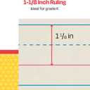 School Smart Zaner-Bloser Writing Paper, Handwriting Practice Lined Paper, Grade K Learning, 1-1/8 Inch Rule, 10-1/2 x 8 Inches, 500 Sheets