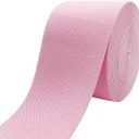 Pink Knit Elastic Band 3 inch 5 Yards Double-Side Twill Woven Elastic Heavy Stretch Elastic Spool for Sewing Pants Waistband, Wigs, Skirts, Craft DIY Projects