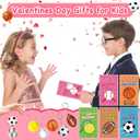 30 Pack Sports Valentines Cards Gifts for Kids School Classroom Squeeze Foam Balls Keychain Stress Relief Valentine Exchange Gift Prizes Class Game Valentine Party Favors for Kids Girls Boys