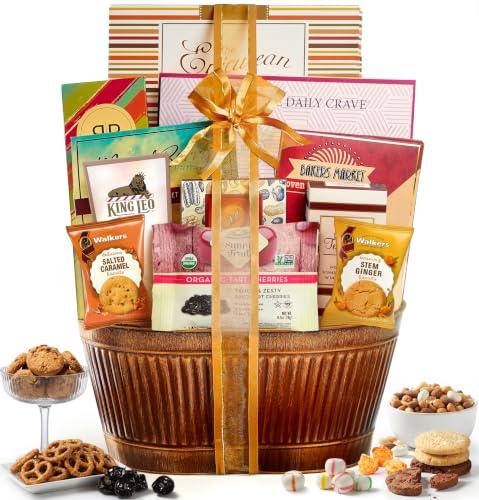 Broadway Basketeers Ultimate Gift Basket with Gourmet Foods Snacks & Sweets
Assorted sweet and savory snacks for holiday gifts, birthdays, thank you, sympathy, and corporate gifting. Kosher.