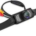 Pyle PLCM10 Rear View Backup Parking Reverse Camera, License Plate Mount, Weatherproof, Night Vision, Distance Scale Lines, Swivel Angle Adjustable Cam