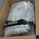 Area Rug Living Room - 8X10 Abstract Washable Large Soft Foldable Non Slip Rug Neutral Modern Low Pile Carpet for Bedroom Nursery Dining Room Farmhouse Home Office Indoor - Brown