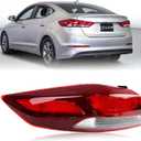 Outer Tail Light for 2017-2018 Hyundai Elantra, Tail Light Assembly Left Driver Side Taillight, Rear Brake Lamp with Side Marker Lamp, OEM# 92401-F3000, 1 PC