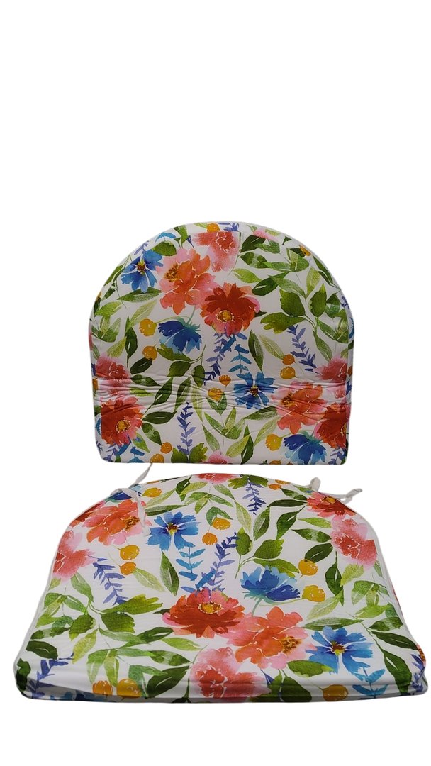RSH DECOR: Tufted U-Shape Wicker Seat Cushions Set of 2 | 17x17| All-Weather Spun Fabric | Water-Resistant | Outdoor Chair Cushions for Patio Furniture | Oakmont Hightown Festival