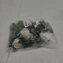 Duovlo 8.2Ft Artificial Peony Flower Garland Hanging Greenery Vine Silk Floral Vine Home Wedding Arch Wall Craft Arrangement Decorations,Pack of 2 (White)