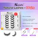 2 x Wispy False Eyelashes Kit With Bond, Seal and Tweezer, 7 Pairs Natural Look Fake Cat Eye Lashes Strips Thin Band Extensions Waterproof Easy Eyelashes for Beginners RQ11