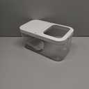 Rice Flour Storage Container - 6.5 Qt | 12 Lbs Crystal-Clear Plastic Food Storage Container Bin with Flip-up Lid, Dry Food Holder for Kitchen Pantry Organization and Storage