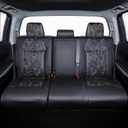 Carlimeki Leather Seat Covers Custom Fit for Tundra 2014-2021 CrewMax SR, SR5, Limited, Platinum, 1794 Edition, TRD Pro, Capstone - Premium Faux Leather Fully Covered - Camo Black & Full Sets & CrewMax
