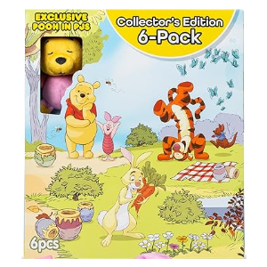 Winnie The Pooh and Pals 4 Pack - Miniature Plush Figure, Suffed Animal, Toy Mini Soft Figure for Kids, Girls and Boys Ages 4+