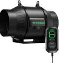 VIVOSUN T6 6" Inline Duct Fan & 3 Cycle Modes E12 Speed Controller, AeroZesh Grow Tent Kit Ventilation Fan with 408 CFM EC Motor, Programmable Exhaust Fan for Heating Cooling Booster, Hydroponics