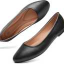 Hash Bubbie Women's Flats Shoes Ballet Flats Dress Shoes Comfortable PU Leather Slip on Shoes for Women, US 7, EU 38
