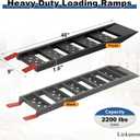 LIEKUMM 40" Heavy Duty Truck Ramps, 2200 lbs Loading Ramps for Pickup Trucks, Metal Truck Bed Ramps for ATV, Lawn Mower, Trailer Use
