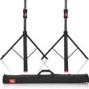 JBL Bags Deluxe Speaker Stand with Piston-Assist Automatic Height Adjustment, Pair of (2) with Carry Bag (JBLSPKSTGAPROSET)