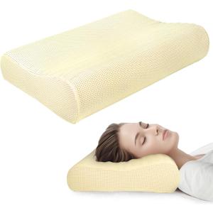Ergonomic Cervical Memory Foam Pillow for Neck Pain Relief - Adjustable Contour Pillow for Side, Back, Stomach Sleepers - Orthopedic Neck Support with Cooling Washable Cover - Beige