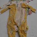 Gerber Baby Girls' 4 Pack Sleep 'N Play Footie (3-6 Months, Golden Floral)