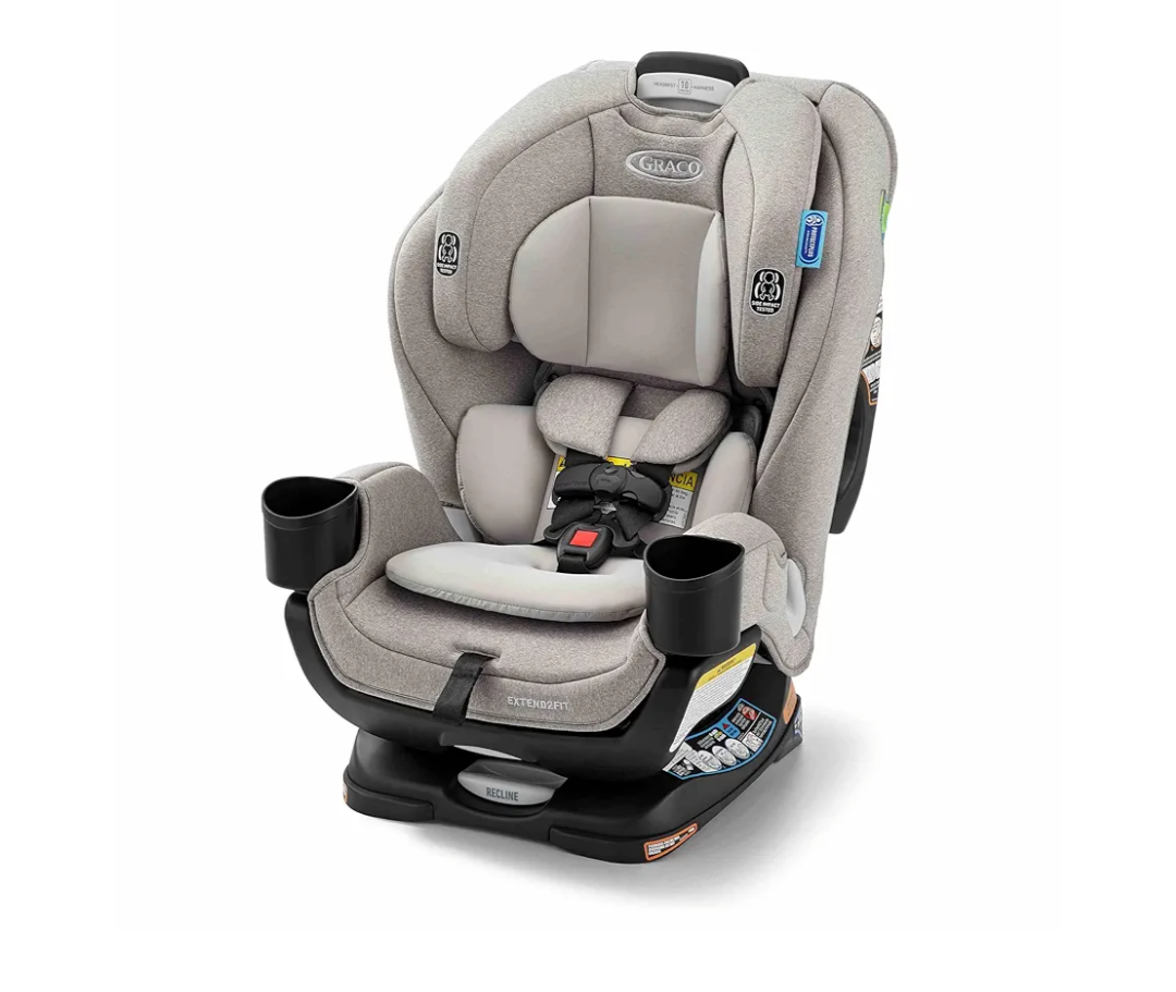 Graco Extend2Fit Convertible Baby Car Seat, Rear and Forward Facing, Adjustable Extension Panel for Extra Legroom, Ashten