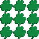 Kisston 360 Pcs St. Patrick's Day Shamrock Cutouts Paper 3.9 Inch Green and White Clover Shape Die Cuts for Irish DIY Craft Projects Classroom Bulletin Board Wedding Party Decor (Single Color)