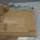 qiqee 50 Packs Brown Cookie Box with Window 12x5.5x2.5 Inch Two Uses Pastry Biscuit Bakery Box For Packaging