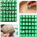 Alphabet Stamps Set for Clay, Letter Stamps for Clay - Uppercase, Lowercase, Numbers & Symbols, Custom Ceramic Pottery Stamps, DIY Handmade Mold Accessories for Ceramic Decorating