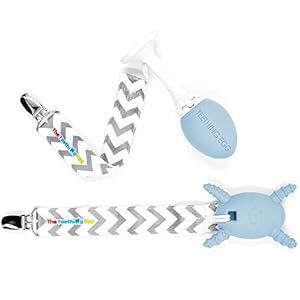 The Teething Egg Baby Teether + Molar Magician + Grippie Stick, 3pc Bundle - Freezable Teething Toy for Babies 3–6 Months up to 18 Months – Made in USA, Food-Grade TPE, Blue