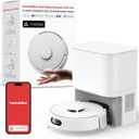 SwitchBot K10+ Pro Robot Vacuum Self Emptying for 90 Days Hands-Free, Super Quiet Mini Robotic Vacuum with Powerful Suction, Anti-Hair-Tangle, Works with Alexa/Siri/Matter(Hub 2 Required), 2.4Ghz WiFi