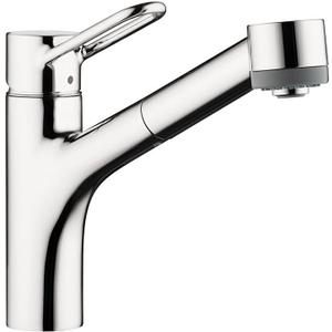 hansgrohe Talis Loop Chrome Single-Handle Kitchen Faucet, Kitchen Faucets with Pull Out Sprayer, Faucet for Kitchen Sink, Chrome 04704005