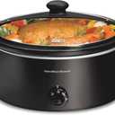 Hamilton Beach Stay or Go Portable Slow Cooker with Lid Lock, Dishwasher-Safe Crock, 6-Quart, Black 33261