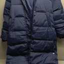 Jyanl Women Long Puffer Coat Thickened Quilted Jacket Winter Warm Parka Jacket Heavyweight Outwear Coat Full Zip Padded Jackets with Removable Hood Side Slits, Mediu