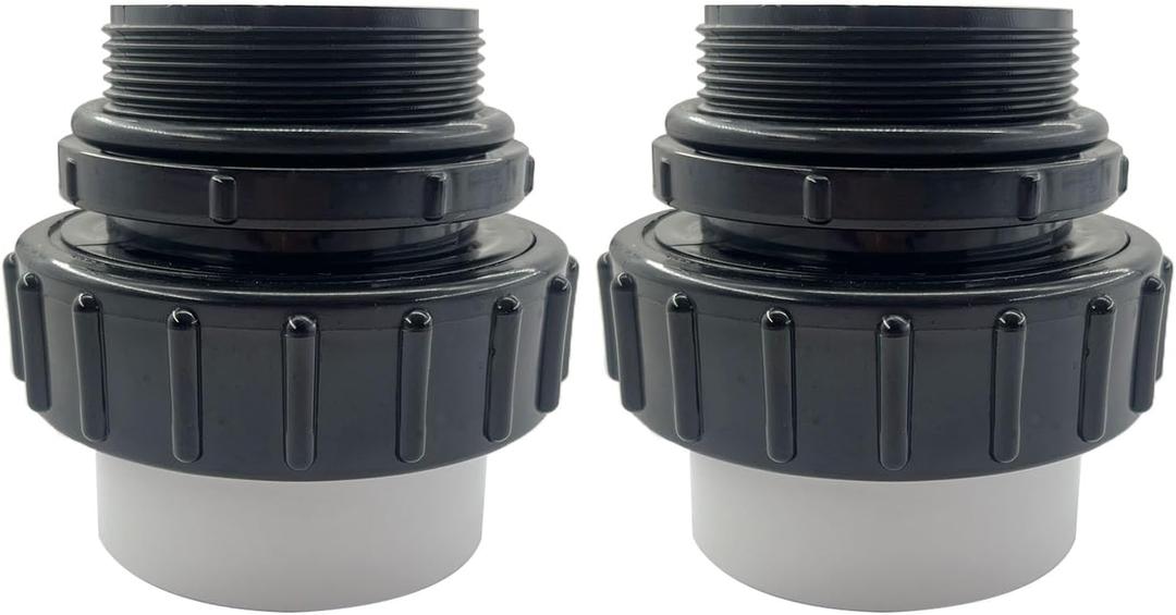 21063-200-000 2" MIP x 2" PVC Hi Temp Union Compatible with Pentair Whisperflo and Intelliflo Swimming Pool and Spa Pumps High Temperature Unions (2 pack)