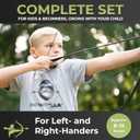 BOWRILLA Bow and Arrow for Kids | Beginners Archery Set with 6 Arrows, Ideal for Kids & Teens 8 to 15 Years | 3-Piece Take-Down Recurve Youth Bow and Arrow Set, Perfect for Left & Right Handers