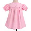 IBTOM CASTLE Baby Girl Birthday Party Dress: Toddler Short Puff Sleeve Crew Neck A-line Dress Cotton Ruffle Casual Birthday Party Decorations Cake Smash Summer Holiday Sundresses Pink 12-18 Months (Black)