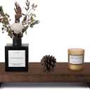 zoocatia Small Wood Tray Pedestal Stand Farmhouse Bathroom Decor Decorative Wooden Riser Kitchen Soap Dish Holder for Vanity, Counter, Sink, Large 11.8" x 7" - Walnut