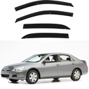 Window Visors Shade Sun Rain Wind Guards Deflectors Cover Replacement for Accord Sedan 4-Door 2003 2004 2005 2006 2007 4 Pieces Black