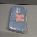 Initial Travel Makeup Bag for Women, Personalized Gift Large Double Layer Make Up Gift Cute Cosmetic Bag, Makeup Pouch Wide-open Roomy Makeup Travel Bags Birthday Thanksgiving Gifts for Her Blue -B