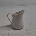 1 PCS Small Creamer Pitcher Set, 9 OZ Ceramics Creamer Pitcher with Handle for Farmhouse Kitchen Coffee Milk Sauces, White