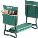 VEVOR Garden Kneeler and Seat Heavy Duty, Portable Garden Stool with 6'' EVA Kneeling Pad and 2 Tool Bags, Folding Garden Bench to Relieve Knee & Back Pain, Great Gifts for Seniors, Family Gardeners