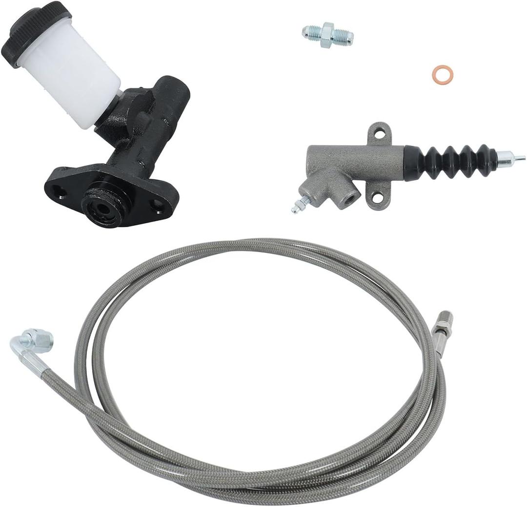 labwork Master and Slave Cylinder and Stainless Clutch Line Kit Replacement for Mazda Miata 1990-2005 MC229 SC825