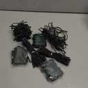 4 Pack- Battery Operated Outdoor Tree String Lights with 50 Warm White LEDs on 16.5ft/5m of Dark Green Cable, Outdoor Battery Xmas Wreath Lights with Timer for Christmas Yard Holiday Decoration