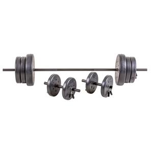 US Weight 105 Pound Barbell Weight Set for Home Gym| Adjustable Weight Set with Two Dumbbell Bars and Full 6 Ft Bar