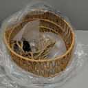 Hanging Light Ceiling Lamp Pendant Lights Rattan Hanging Lamp with Plug in Cord for Living Room Bedroom Kitchen Indoor Hanging Lamp Plug in Woven Lampshade (12.6 Inch - Cylindrical Shade)