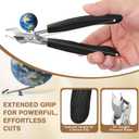 Upgrade Large Toenail Clippers for Thick Nails for Seniors Long Handle, Ultra Sharp Precision Nail Clippers for Men, Curved Wide Jaw Opening Fingernail Clippers with Catcher Nail Cutter for Women