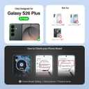 Compatible with Samsung Galaxy S26 Plus Case Wallet with Card Holder [4 Card Slot] Women Men,RFID Blocking PU Leather Phone Case Flip Protector Cover Credit Card Slot Kickstand,Dark Blue