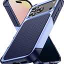 Compatible for iPhone 17 Pro Case 2025 6.3" Slim Matte TPU + PC Protective Shockproof Anti-Scratch Plastic Hard Cover Millitary-Grade for iPhone 17 Pro Phone Case Purple Blue