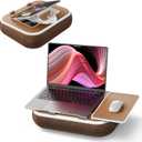 Lap Desk with Storage Cushion Washable - with Magnetic Mouse Pad, Scented Cotton Pads - Multi-Functional Lap Desk for Home Office Couch Bed -Fits Up to 15 Inch Laptop