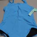 Beautikini Period Swimwear Leakproof Menstrual One Piece Athletic Swimsuit U-Back Bathing Suits for Teen Girls, Size M