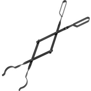 Fireplace Tongs 26, himaly Heavy Duty Wrought Iron Steel Fireplace Poker Tools - Rust Resistant Black Finish, Fire Pit Poker Log Grabber for Indoor/Outdoor